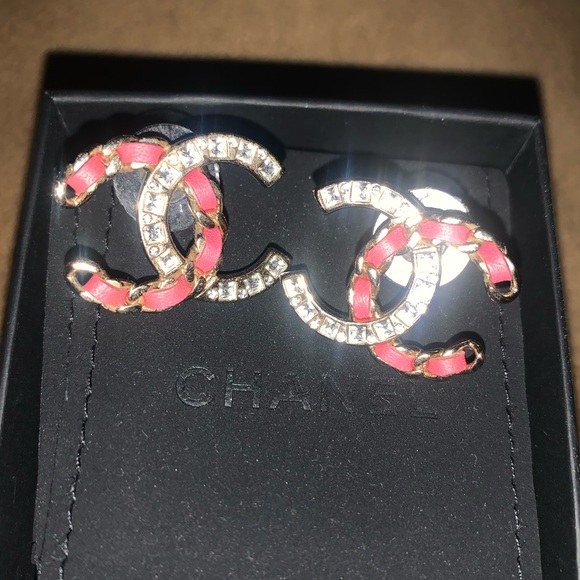 CHANEL Jewelry - Chanel Crystal Baguette Lambskin CC earrings